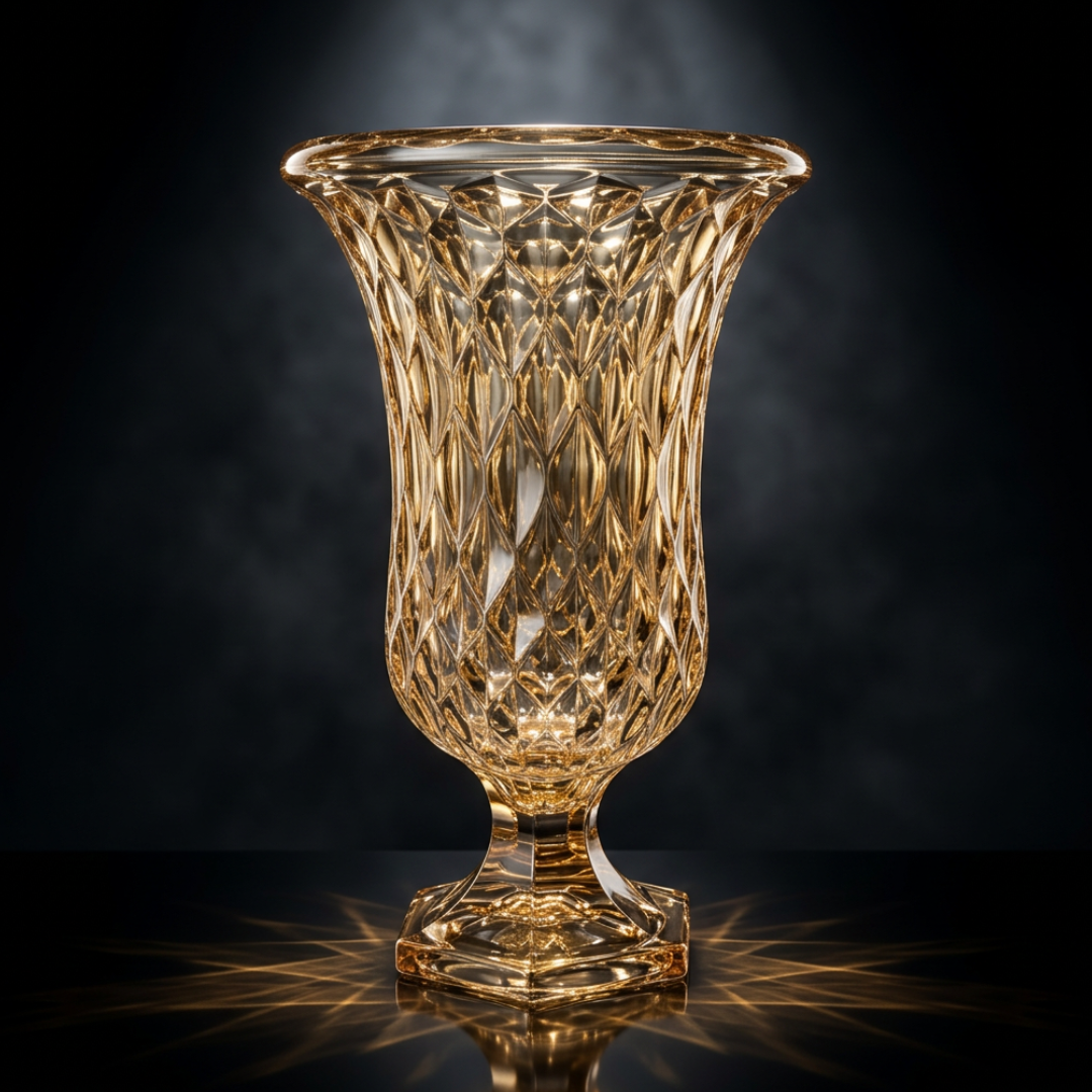 LUXURY TINTED CRYSTAL VASE