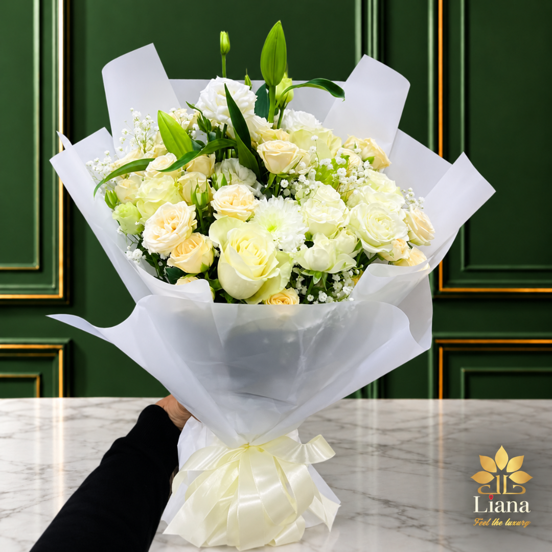 ROSE WITH LILLIES
