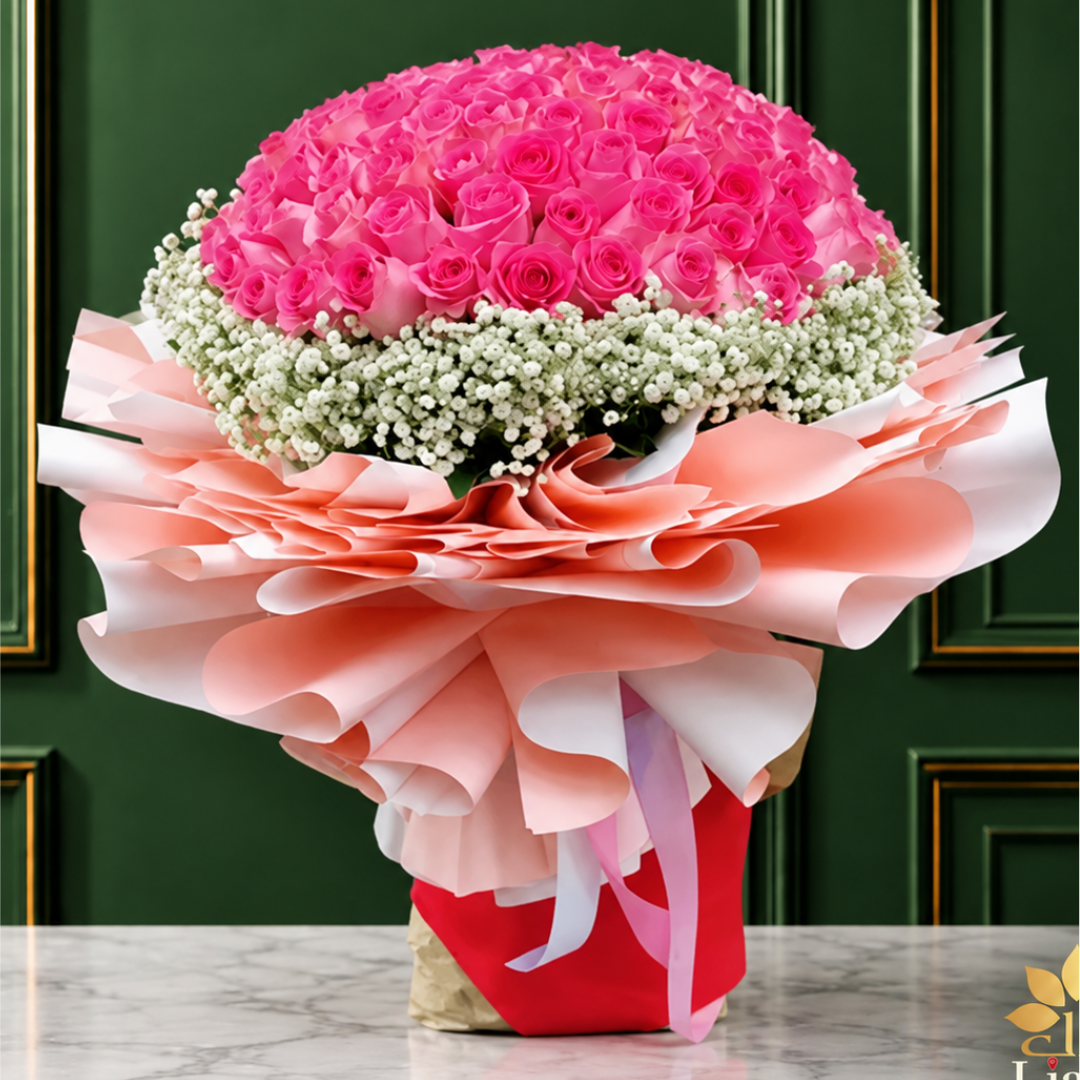 PINK ROSE BOUQUET 100S