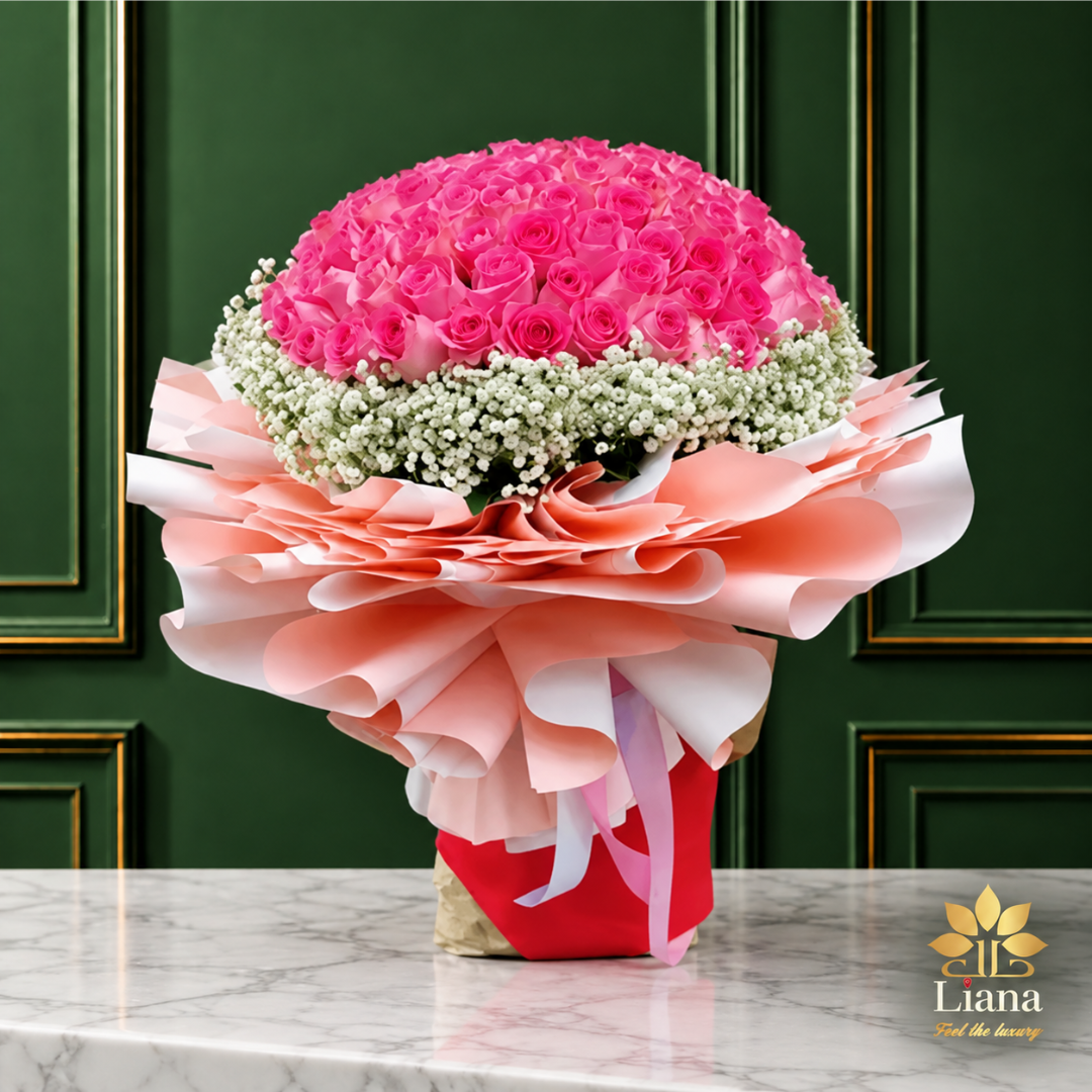 PINK ROSE BOUQUET 100S