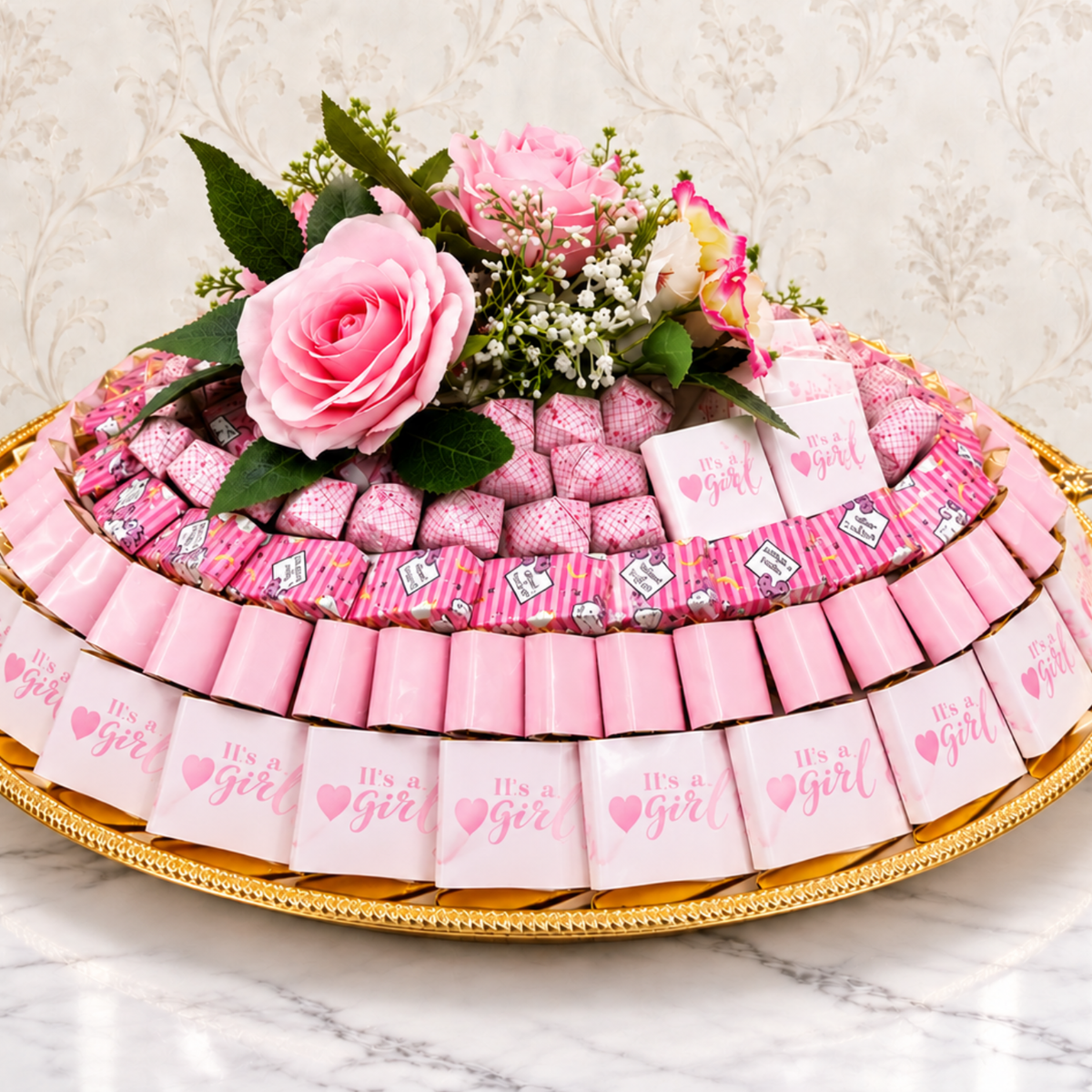 BABY GIRL OVAL TRAY