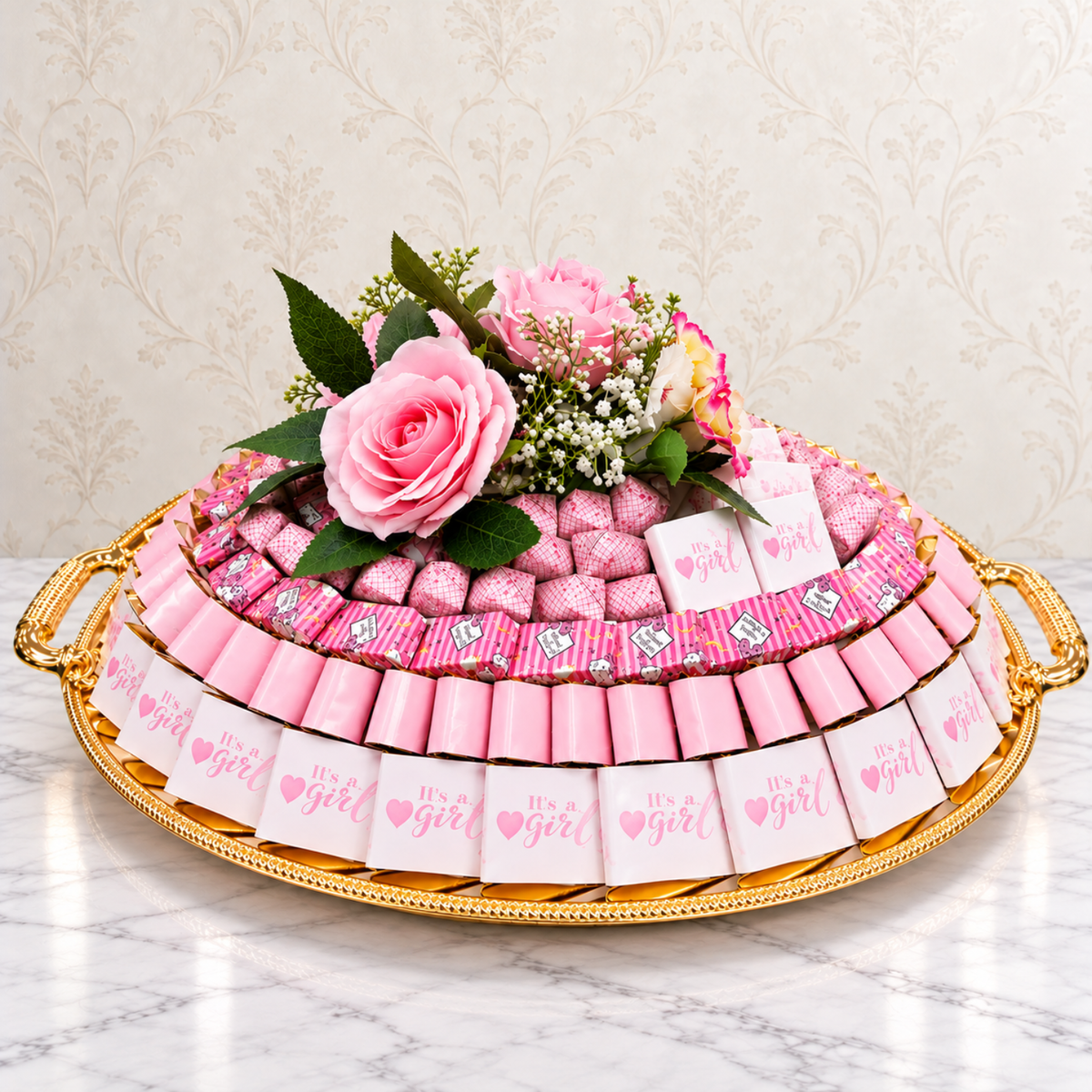 BABY GIRL OVAL TRAY
