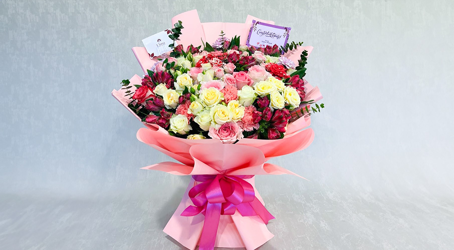 rose flower bouquet, best florist in abu dhabi, flower bouquet delivery abu dhabi